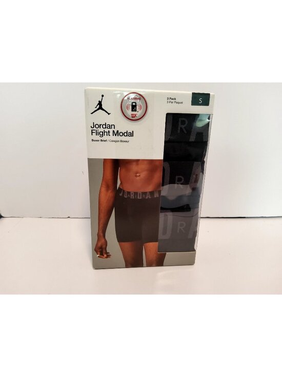 Nike Other - NEW 3 PACK MENS NIKE JORDAN FLIGHT MODAL SUPER SOFT BOXER BRIEF SMALL/P BLACK